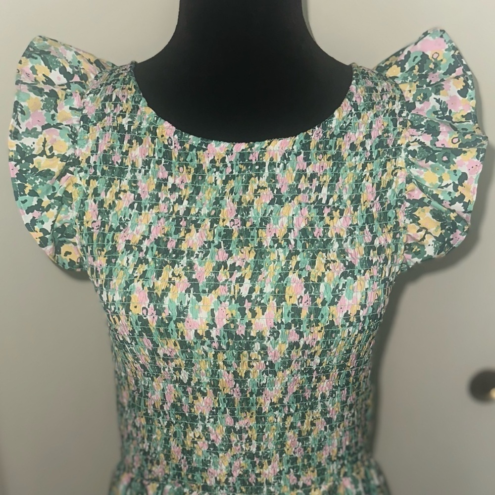 CODE X MODE Sleeveless Ruffle Floral Maxi Dress With Pockets - Size L - Picture 4 of 8